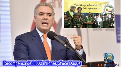  Presidente Duque ordena conformación de unidad especial de persecución y anuncia recompensa de $3.000 millones por cada delincuente del video de alias ‘Iván Márquez’