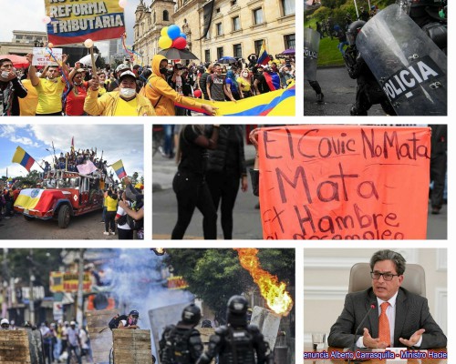  Reforma Tributaria deja en Colombia «disturbios, saqueos, asesinatos, heridos, y la renuncia del Ministro de Hacienda Alberto Carrasquilla»