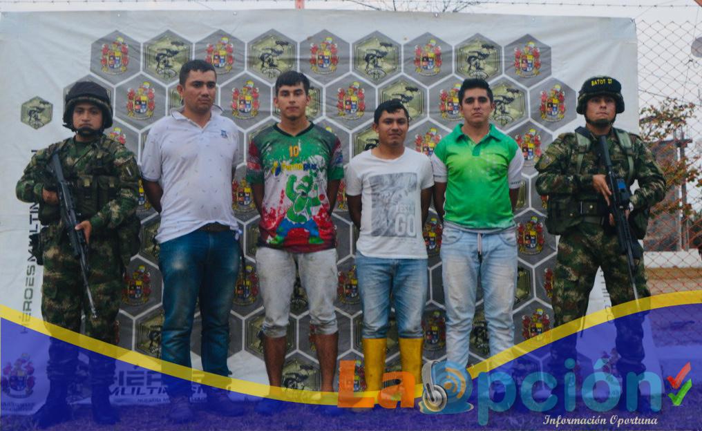  Ejército Nacional capturó en flagrancia a siete integrantes de grupos armados organizados que delinquen en Arauca