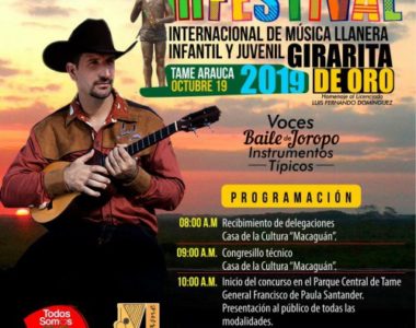 Llega la tercera versión del festival internacional de música llanera infantil y juvenil el Girarita de Oro en Tame 